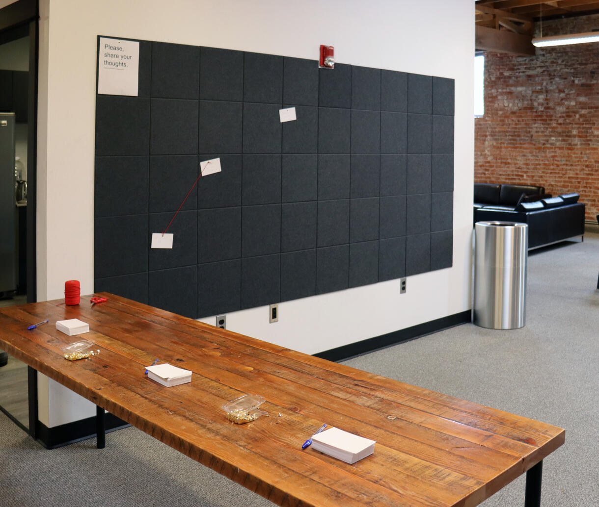 Installation View: Messageboard
